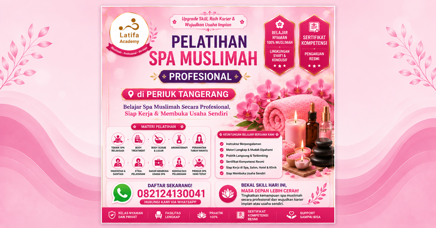 Pelatihan Spa Muslimah Profesional di Periuk Tangerang 082124130041